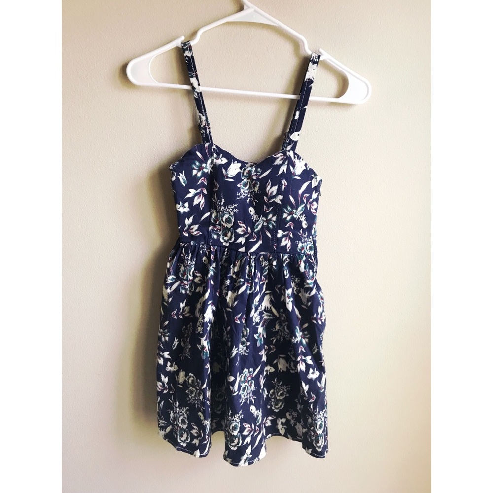 Flower blue dress